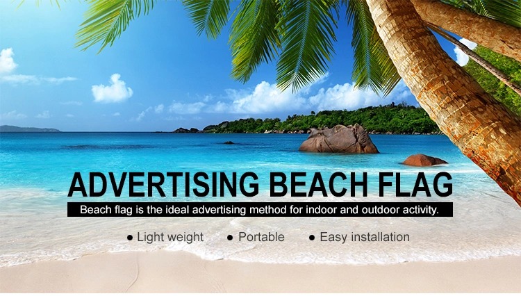 Anti-Wrinkle Fabric Beach Feather Flag with Pole for Outdoor Promotion