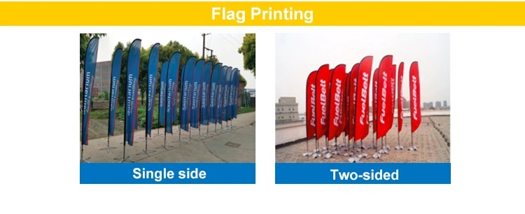 Anti-Wrinkle Fabric Beach Feather Flag with Pole for Outdoor Promotion